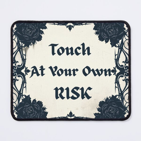 Item preview, Touch At Your Own Risk Gothic Black Roses Vintage Floral designed and sold by Biedroneczka.