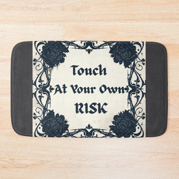 Item preview, Touch At Your Own Risk Gothic Black Roses Vintage Floral designed and sold by Biedroneczka.
