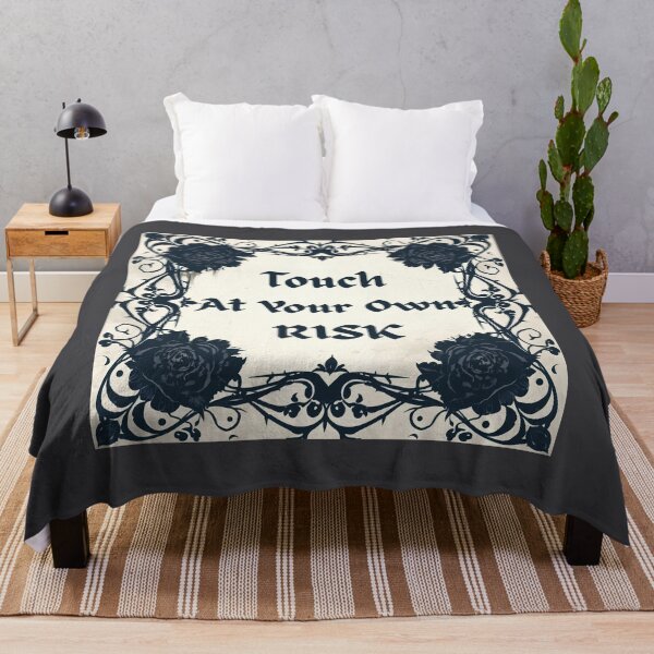 Item preview, Touch At Your Own Risk Gothic Black Roses Vintage Floral designed and sold by Biedroneczka.