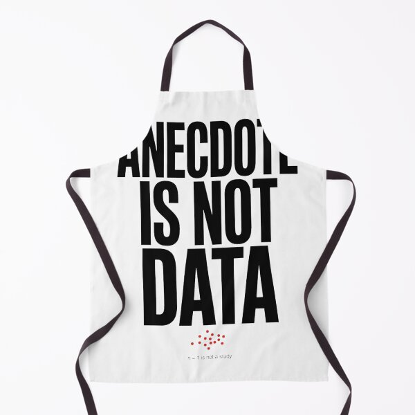 Item preview, Anecdote Is Not Data - Bold Science Typography designed and sold by Dead Scientists Society .