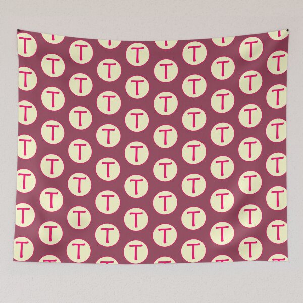 Item preview, Pink Alphabet Letter T Circle designed and sold by Jeallan Designs.