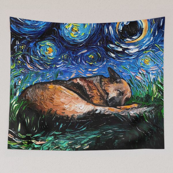Item preview, Sleeping German Shepherd Night designed and sold by AjaTrier.