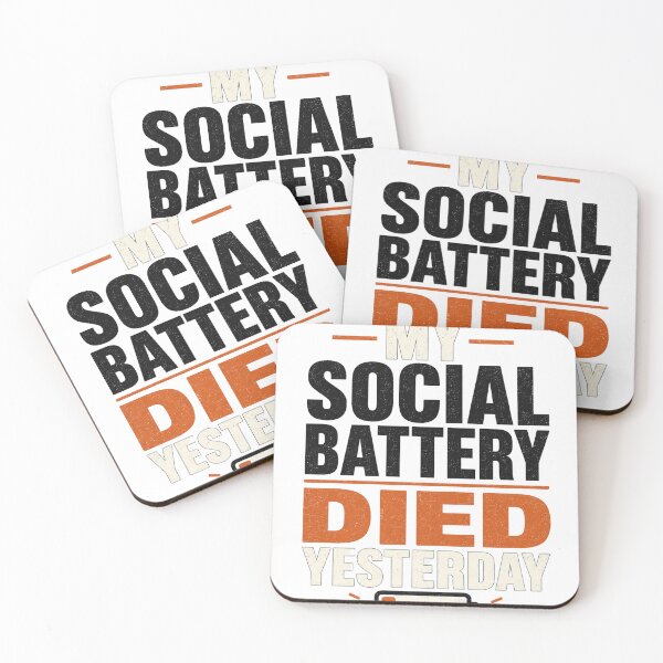 Item preview, My Social Battery Died Yesterday Funny Introvert Design designed and sold by 404CLOTHINGG.