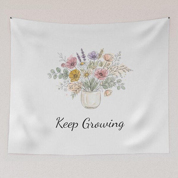 Item preview, Aesthetic Wildflowers Bouquet Keep Growing Art designed and sold by WhimsicalStudioArt.