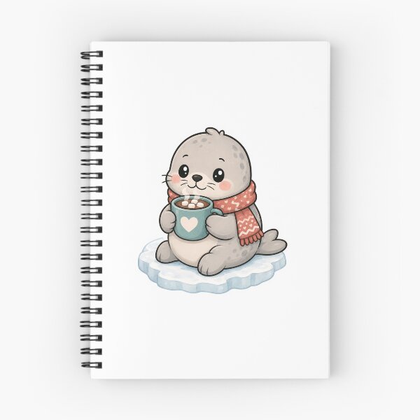Item preview, Cute Seal Drinking Hot Chocolate Sticker designed and sold by PawsGiggles.