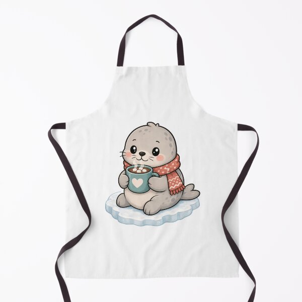 Item preview, Cute Seal Drinking Hot Chocolate Sticker designed and sold by PawsGiggles.