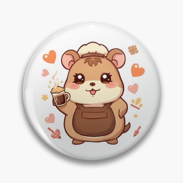 Item preview, Always Smiling Mocha Hamster | Cute Kawaii Coffee Barista Sticker designed and sold by Stylestickers55.