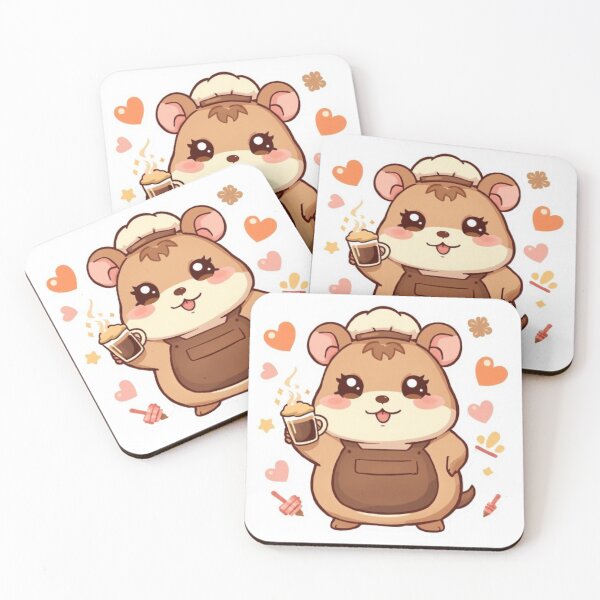 Item preview, Always Smiling Mocha Hamster | Cute Kawaii Coffee Barista Sticker designed and sold by Stylestickers55.