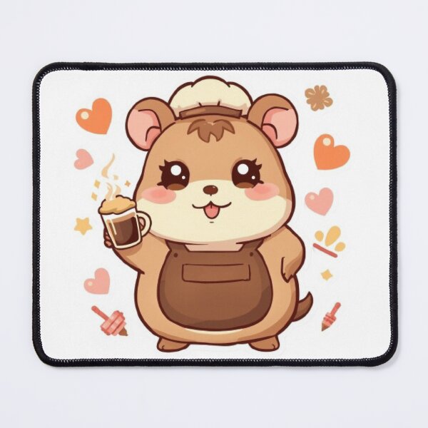 Item preview, Always Smiling Mocha Hamster | Cute Kawaii Coffee Barista Sticker designed and sold by Stylestickers55.