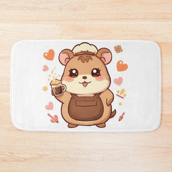 Item preview, Always Smiling Mocha Hamster | Cute Kawaii Coffee Barista Sticker designed and sold by Stylestickers55.