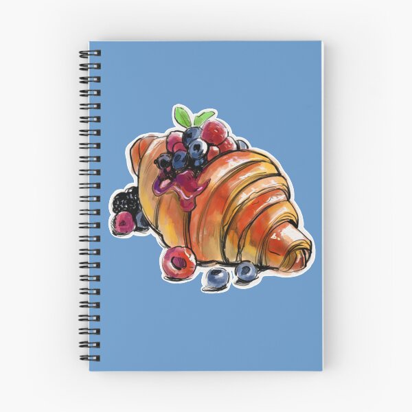 Item preview, Berry Croissant Sticker, Cute Food Sticker, Kawaii Pastry Art, Laptop Sticker, Water Bottle Decal, Bakery Lover Gift designed and sold by SoftCrumbs Café.