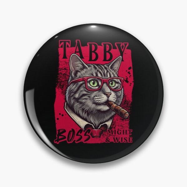 Artikelvorschau, Graue Tabby Boss-Design – Lustige graue Tabby-Katze mit Zigarrenmafia-Stil entworfen und verkauft von PixelsPaws.