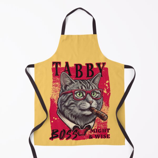 Item preview, Gray Tabby Boss Design – Funny Gray Tabby Cat with Cigar Mafia Style Gift designed and sold by PixelsPaws.
