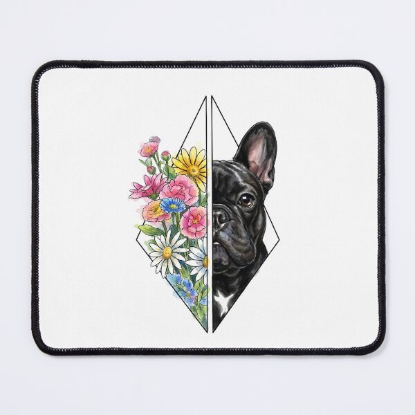 Item preview, Minimalist Dotwork Dog Illustration Frenchie Bloom designed and sold by shallia.