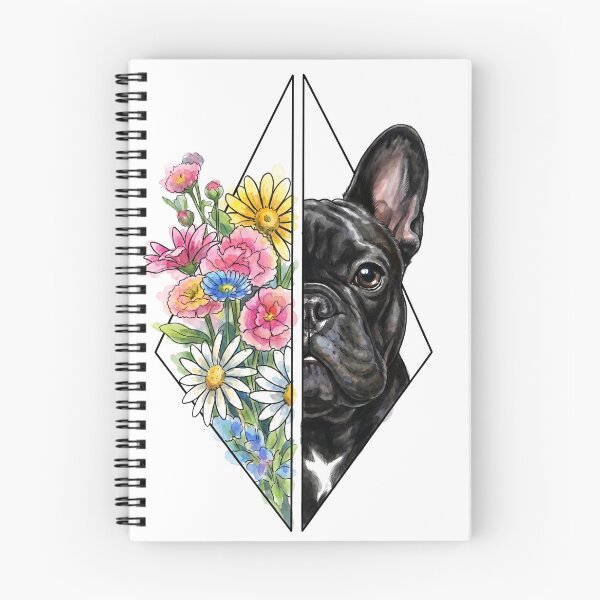 Item preview, Minimalist Dotwork Dog Illustration Frenchie Bloom designed and sold by shallia.