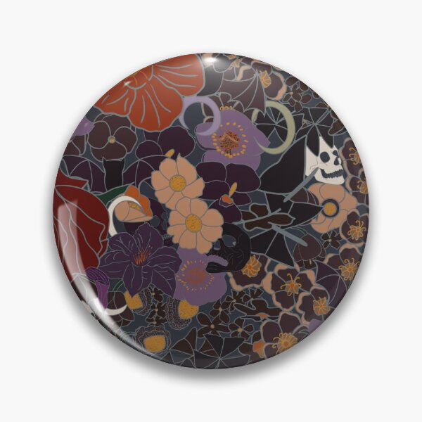 Item preview, Spooky Florals Dark designed and sold by janaeedwardsstudio.