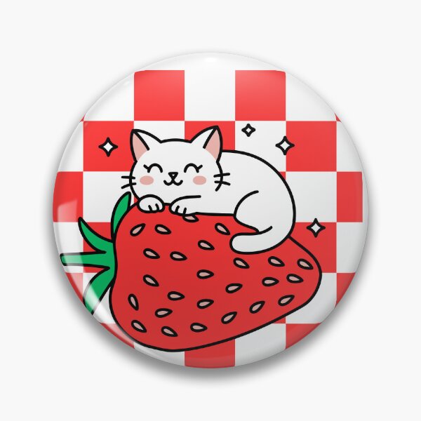 Item preview, Cute Kawaii Cat on Strawberry designed and sold by BoldcreationsM.