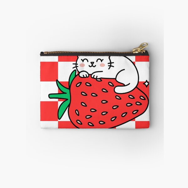 Item preview, Cute Kawaii Cat on Strawberry designed and sold by BoldcreationsM.