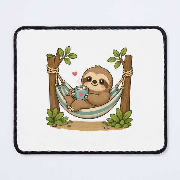 Item preview, Cute Sloth Relaxing in a Hammock Sticker designed and sold by PawsGiggles.