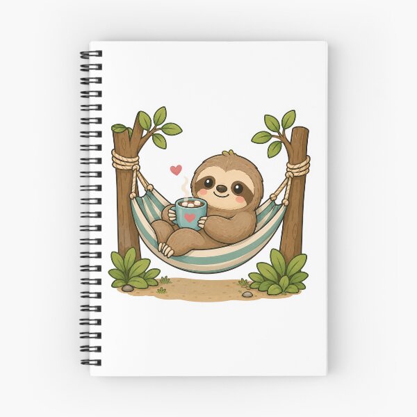Item preview, Cute Sloth Relaxing in a Hammock Sticker designed and sold by PawsGiggles.