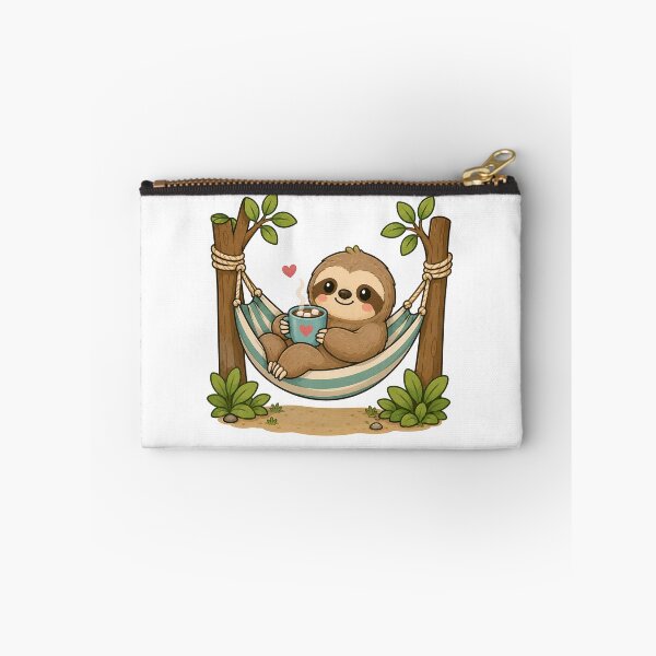 Item preview, Cute Sloth Relaxing in a Hammock Sticker designed and sold by PawsGiggles.