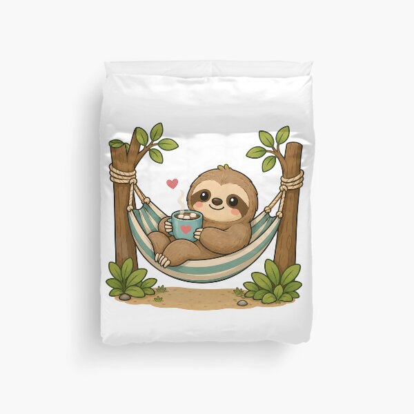 Item preview, Cute Sloth Relaxing in a Hammock Sticker designed and sold by PawsGiggles.