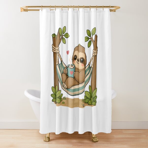 Item preview, Cute Sloth Relaxing in a Hammock Sticker designed and sold by PawsGiggles.