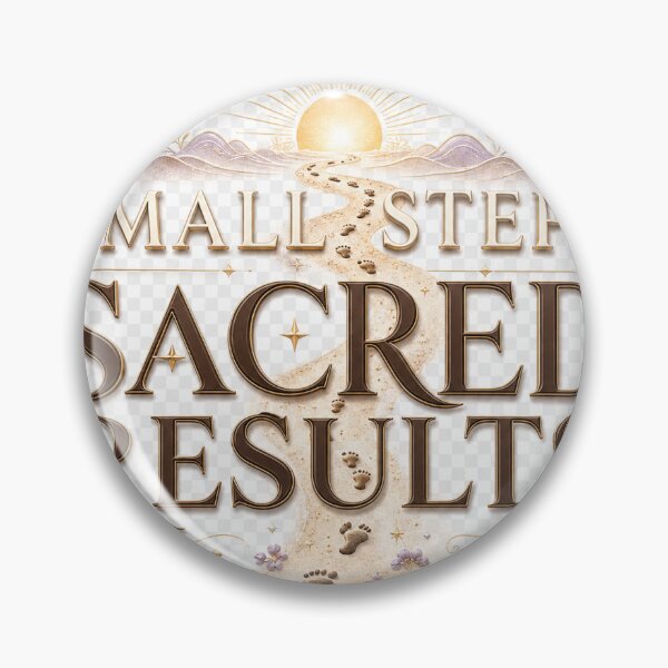Item preview, Small Steps Sacred Results – Serene Motivational Typography Design designed and sold by TaiwoDesigns.