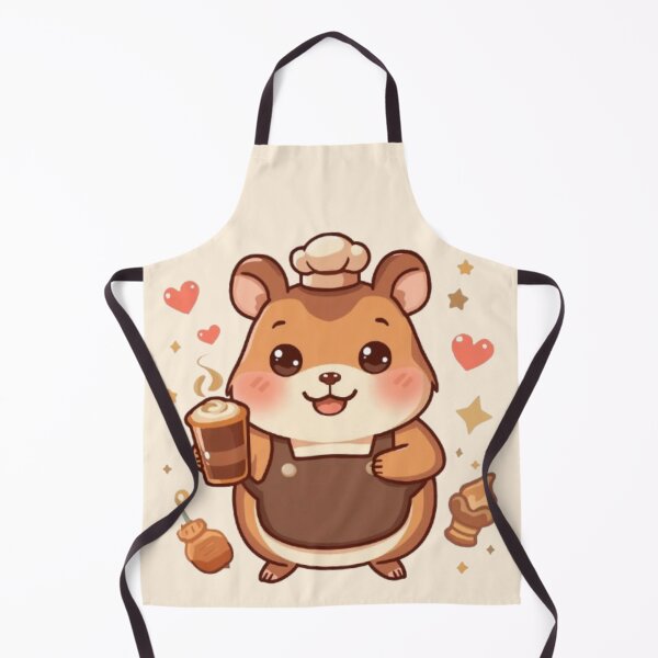 Item preview, Cute Coffee Hamster Barista | Always Smiling Kawaii Café Design designed and sold by Stylestickers55.