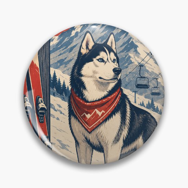 Item preview,  Husky Waiting at the Ski Lift designed and sold by A Light Worker.