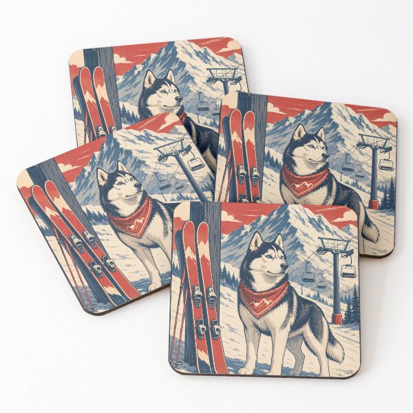 Item preview,  Husky Waiting at the Ski Lift designed and sold by A Light Worker.