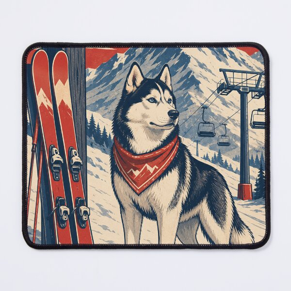 Item preview,  Husky Waiting at the Ski Lift designed and sold by A Light Worker.