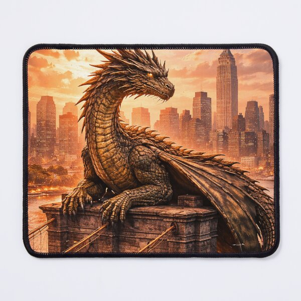 Item preview, Dragon on Brooklyn Bridge at Sunset designed and sold by GalaMine.