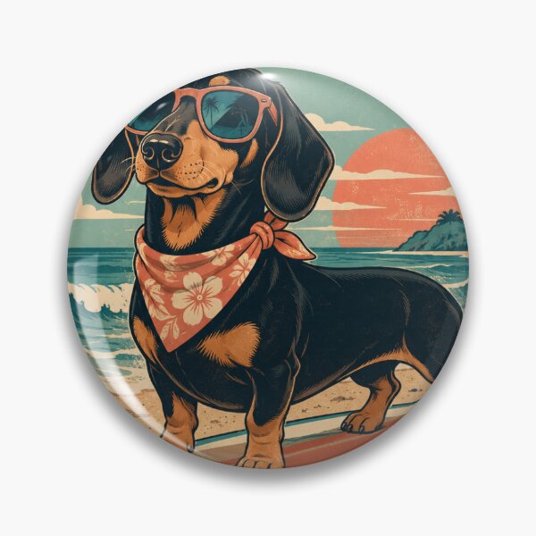 Item preview, Dachshund on the Surfboard Shore designed and sold by A Light Worker.