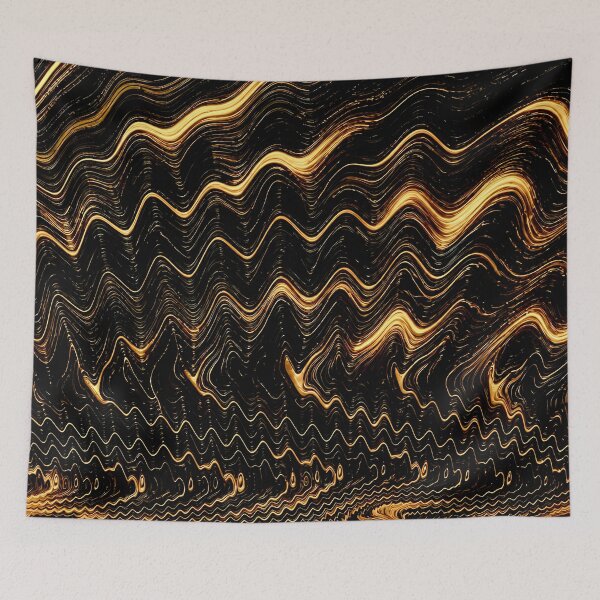 Item preview, Golden Waves in Abstract Motion designed and sold by Vicky Brago-Mitchell®.