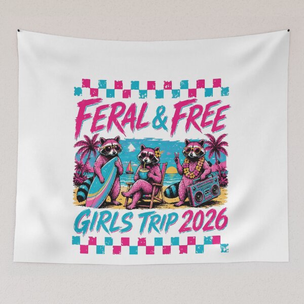 Item preview, Funny Raccoon Feral Girl Summer Vacation Gifts designed and sold by BornBorn.