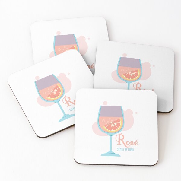 Item preview, Rosé State of Mind | Rosé Wine Glass Illustration | Wine Lover Aesthetic | Summer Drink Design designed and sold by luckyhue.
