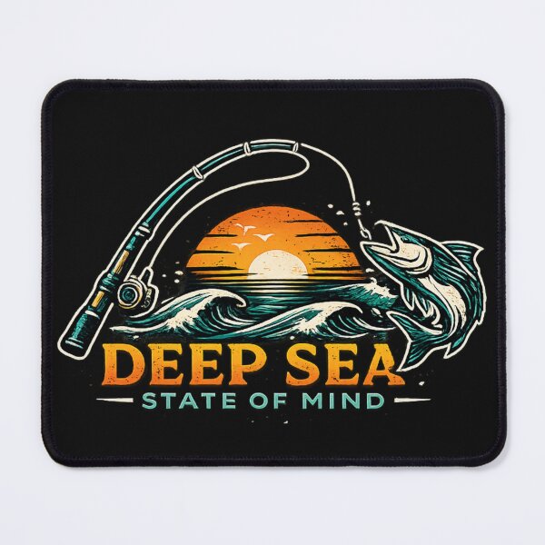 Item preview, Deep Sea State Of Mind Fishing Vintage T-Shirt designed and sold by weeomano.