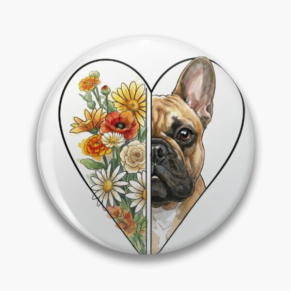 Item preview, French Bulldog & Wildflowers Botanical Line Art designed and sold by shallia.