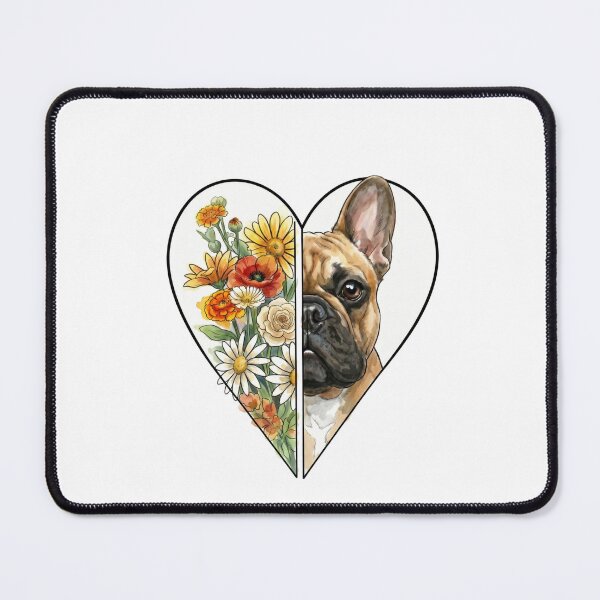 Item preview, French Bulldog & Wildflowers Botanical Line Art designed and sold by shallia.