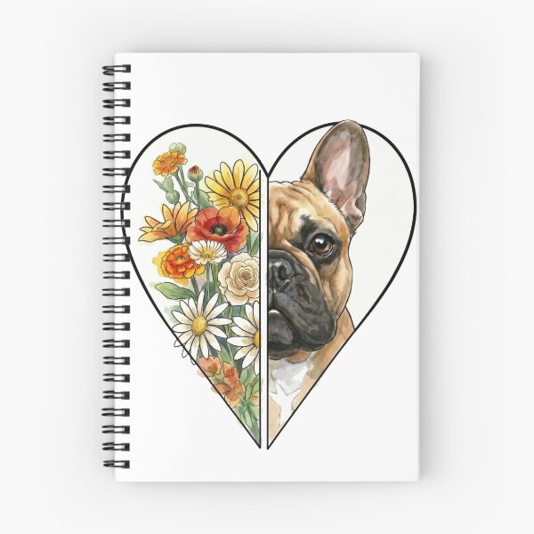 Item preview, French Bulldog & Wildflowers Botanical Line Art designed and sold by shallia.