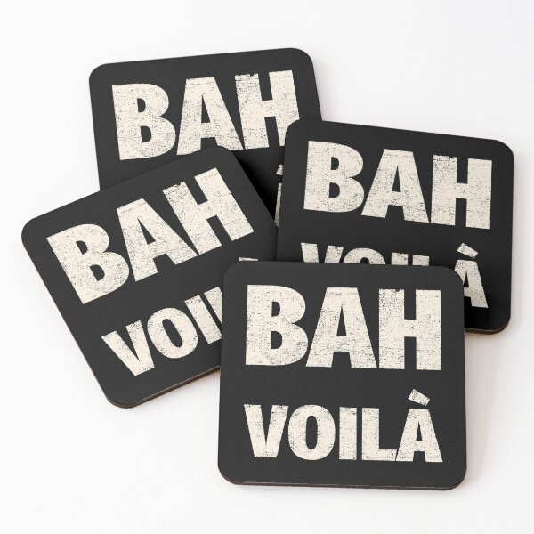 Item preview, Funny french words Bah Voila, black and white text designed and sold by NadiaChevrel.