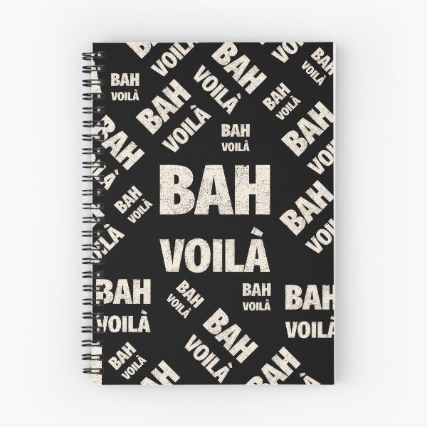 Item preview, Funny french words Bah Voila, black and white text designed and sold by NadiaChevrel.