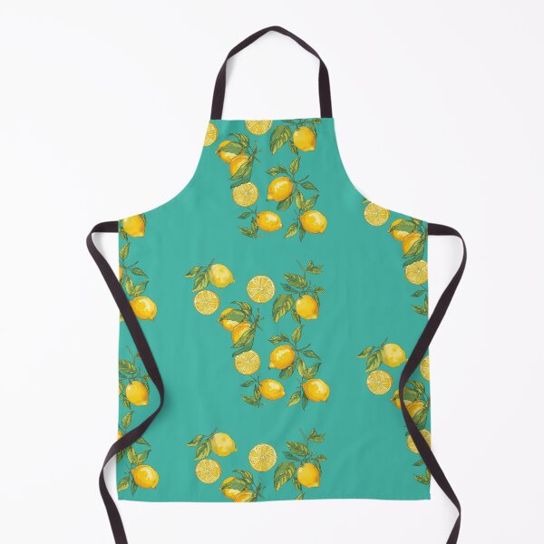 Item preview, Turquoise And Yellow Citrus Lemon Mediterranean Pattern designed and sold by Zazizu.
