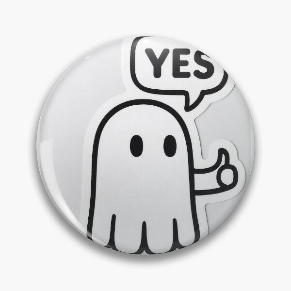 Item preview, Yes Ghost – Minimal Cute Ghost Illustration | Funny Simple Design designed and sold by Modesigner31.