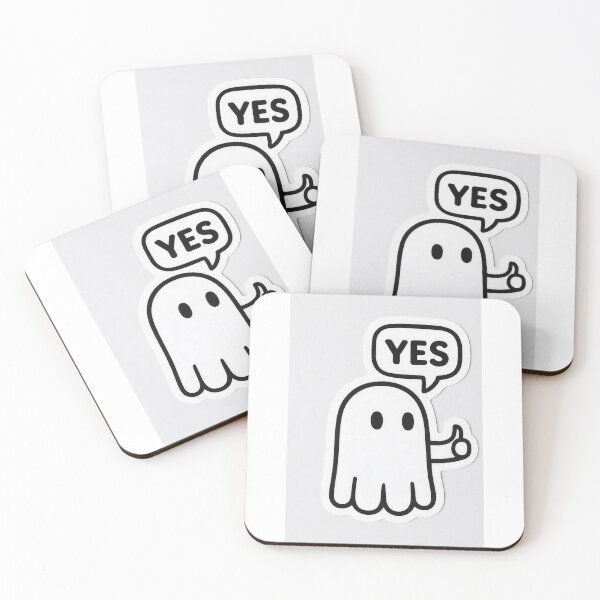 Item preview, Yes Ghost – Minimal Cute Ghost Illustration | Funny Simple Design designed and sold by Modesigner31.