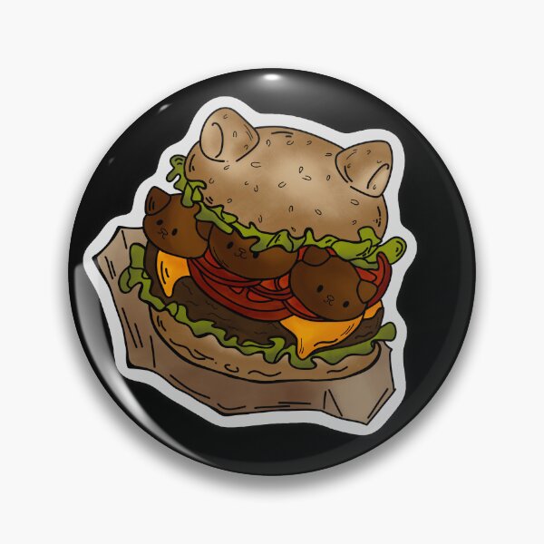 Item preview, Caturger – Cute Kawaii Cat Burger | Funny Food Lover Illustration designed and sold by Juuls-Art.