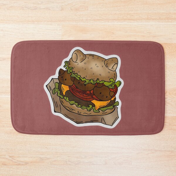 Item preview, Caturger – Cute Kawaii Cat Burger | Funny Food Lover Illustration designed and sold by Juuls-Art.