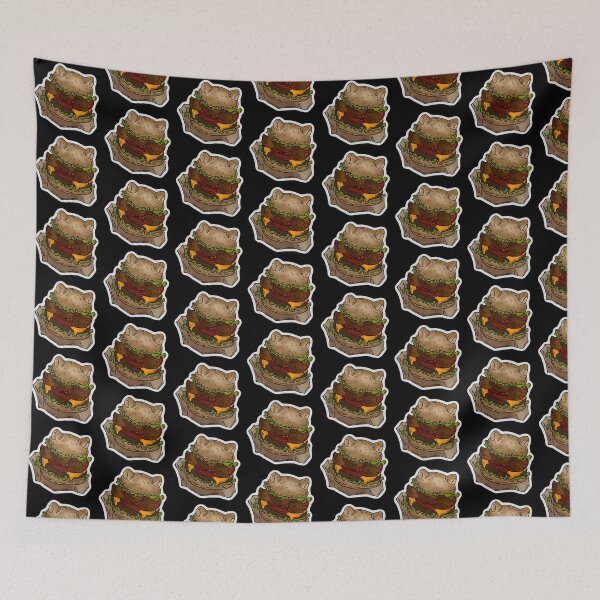 Item preview, Caturger – Cute Kawaii Cat Burger | Funny Food Lover Illustration designed and sold by Juuls-Art.