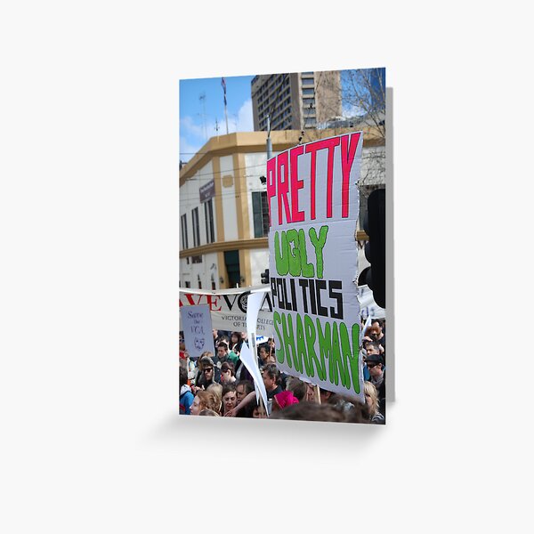 Pretty Ugly Politics Greeting Card